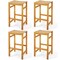 30-inch Height Bar Chair With Saddle Shaped Seat And Sturdy Footrest - Set of 4